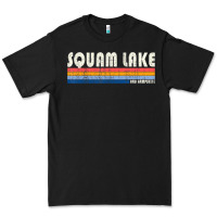 Black Vintage 70S 80S Style Squam Lake Nh Premium Tee - lanVoArt