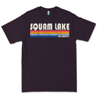 Plum Vintage 70S 80S Style Squam Lake Nh Premium Tee - lanVoArt