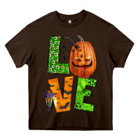 Chocolate Brown love halloween Heavy Core Tee - BundleAndBundleShop