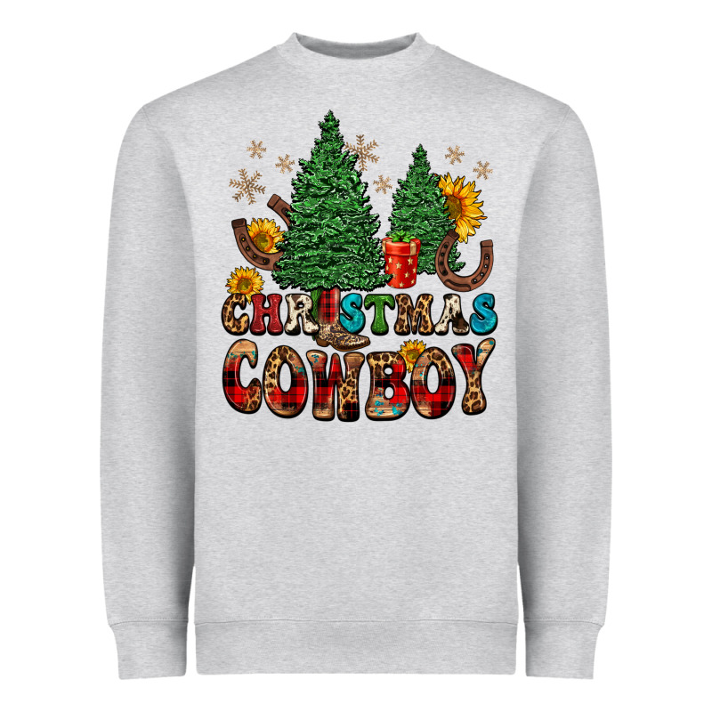 Christmas Cowboy Heavyweight Sweatshirt by FaDigitalArtStudio | Teevron