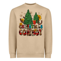Mushroom christmas cowboy Heavyweight Sweatshirt - FaDigitalArtStudio