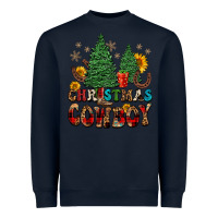 Navy christmas cowboy Heavyweight Sweatshirt - FaDigitalArtStudio