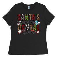 Black santa's favorite dental hygienist Ladies Tee - Jasminsmagicworld