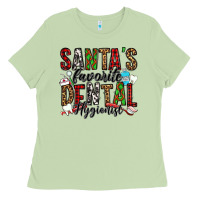 Matcha santa's favorite dental hygienist Ladies Tee - Jasminsmagicworld