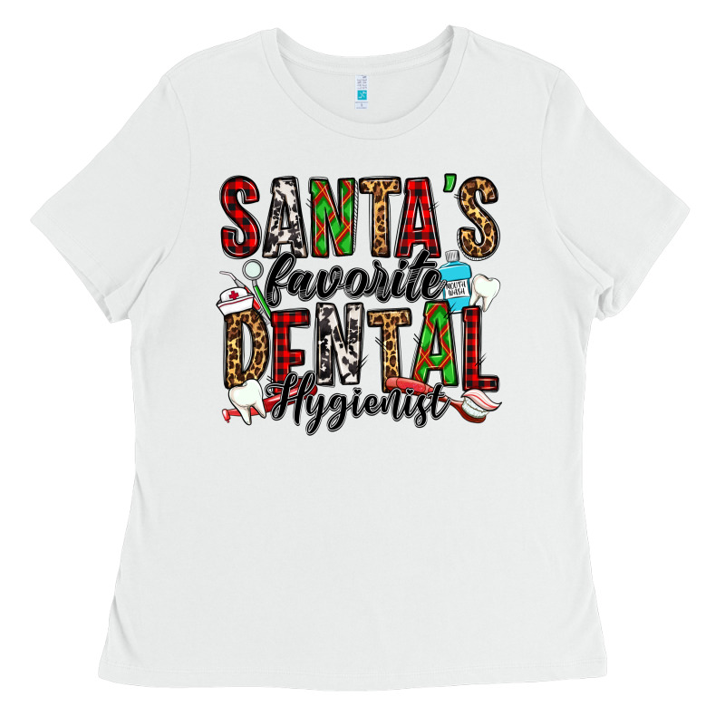 Santa's Favorite Dental Hygienist Ladies Tee by Jasminsmagicworld | Teevron