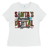 White santa's favorite dental hygienist Ladies Tee - Jasminsmagicworld