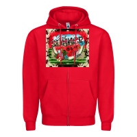 Red summer vibes Zipper Hoodie - CowhideDigitalArt