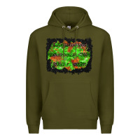 Army Green halloween leopard lines background Premium Hoodie - BundleAndBundleShop
