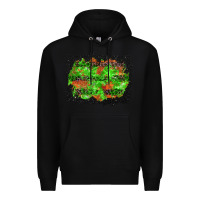 Black halloween leopard lines background Premium Hoodie - BundleAndBundleShop