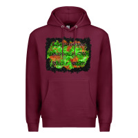 Burgundy halloween leopard lines background Premium Hoodie - BundleAndBundleShop