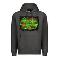 Charcoal Heather halloween leopard lines background Premium Hoodie - BundleAndBundleShop