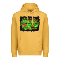 Mustard halloween leopard lines background Premium Hoodie - BundleAndBundleShop