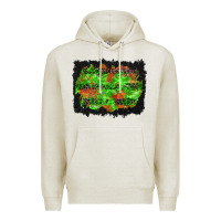 Oatmeal Heather halloween leopard lines background Premium Hoodie - BundleAndBundleShop