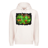 Pale Pink halloween leopard lines background Premium Hoodie - BundleAndBundleShop