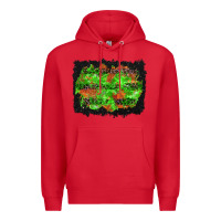 Red halloween leopard lines background Premium Hoodie - BundleAndBundleShop