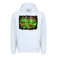 White halloween leopard lines background Premium Hoodie - BundleAndBundleShop