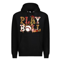 Black baseball play ball Premium Hoodie - Jasminsmagicworld