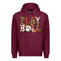 Burgundy baseball play ball Premium Hoodie - Jasminsmagicworld
