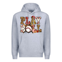 Heather Grey baseball play ball Premium Hoodie - Jasminsmagicworld