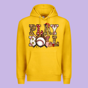 Baseball Play Ball Premium Hoodie Designed By Jasminsmagicworld
