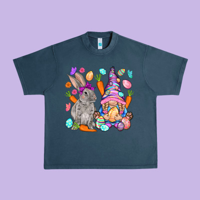 Easter Gnome And Rabbit Easter Day Urban Heavy Tee Designed By Howdyjamesfarm