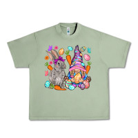 Oil Green Easter gnome and rabbit Easter Day Urban Heavy Tee - HowdyJamesFarm