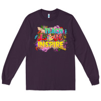 Plum teach love inspire Long Sleeve Tee - CowGirlArtShop