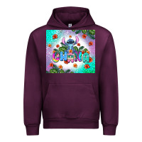 Mauve Wine ohana stitch Urban Hoodie - AdoDesignShop