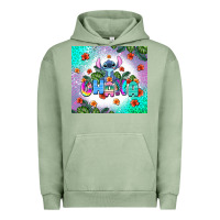Pigment Oil Green ohana stitch Urban Hoodie - AdoDesignShop