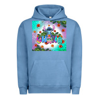 Pigment Pebble Blue ohana stitch Urban Hoodie - AdoDesignShop