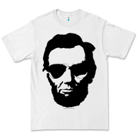White cool abe lincoln with aviator sunglasses black Premium Tee - lanVoArt