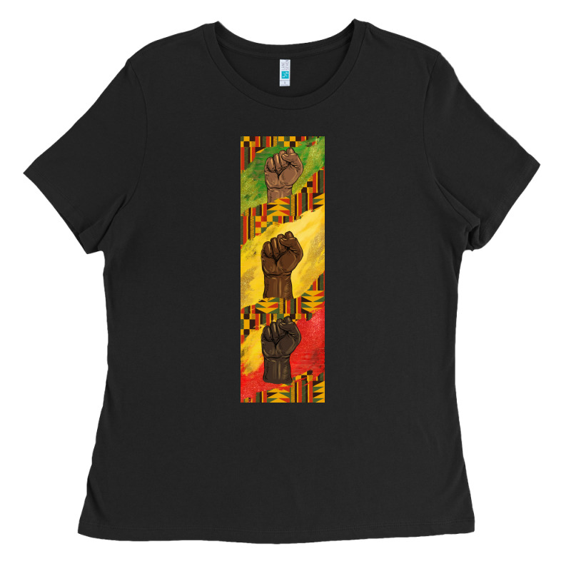 Juneteenth Pen Wrap Ladies Tee by BarkalooDesign | Teevron