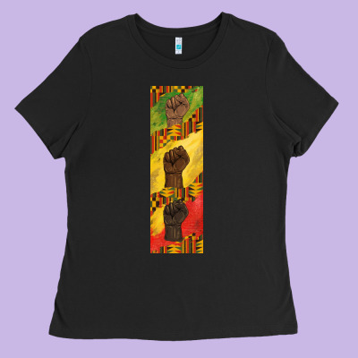 Juneteenth Pen Wrap Ladies Tee Designed By Barkaloodesign