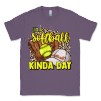 Lavender It's a Softball kinda day leopard Classic Tee - NancyCooperArtShop