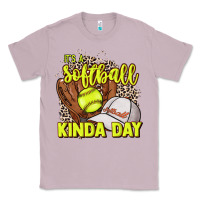 Lilac It's a Softball kinda day leopard Classic Tee - NancyCooperArtShop