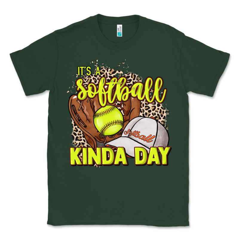 It's A Softball Kinda Day Leopard Classic Tee by NancyCooperArtShop | Teevron