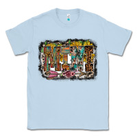 Dusty Blue mini western Classic Tee - RacoonDesign