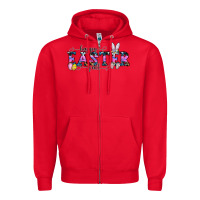 Red Happy Easter Y'all Zipper Hoodie - CowhideDigitalArt
