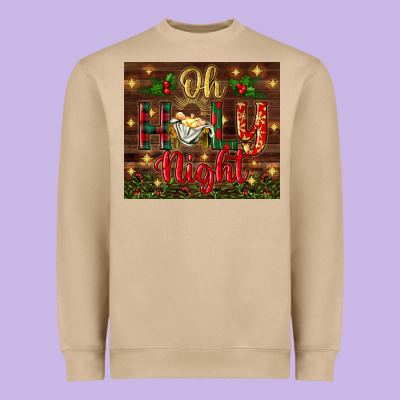 Oh Holy Night Heavyweight Sweatshirt Designed By Bundleandbundleshop