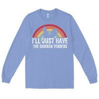 Colony Blue I'll Just Have The Chicken Tenders Long Sleeve Tee - lanVoArt