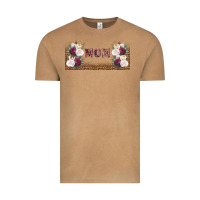 Mom Burgundy Flowers With Leopard Vintage Tee | Teevron