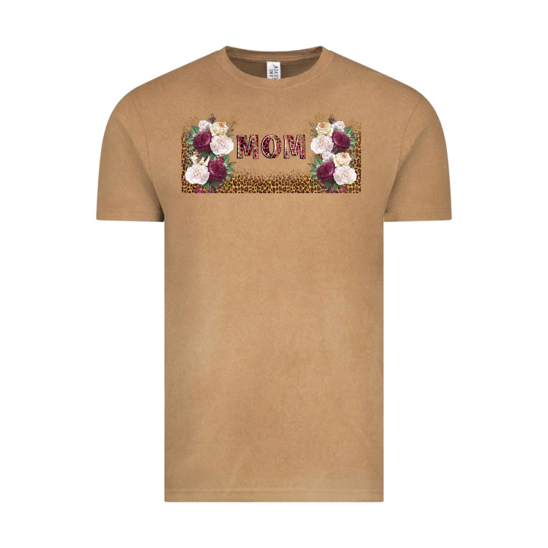 Mom Burgundy Flowers With Leopard Vintage Tee by TumblerDesignByShophia | Teevron