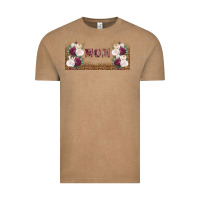 Vintage Coffee mom burgundy flowers with leopard Vintage Tee - TumblerDesignByShophia