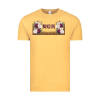 Vintage Mustard mom burgundy flowers with leopard Vintage Tee - TumblerDesignByShophia