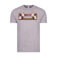 Vintage Zinc mom burgundy flowers with leopard Vintage Tee - TumblerDesignByShophia