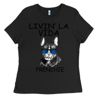 Black Livin' la vida Frenchie Ladies Tee - Bettercallsaul