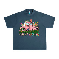 Midnight Navy Happy Easter Day truck Urban Heavy Tee - HowdyJamesFarm