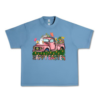 Pebble Blue Happy Easter Day truck Urban Heavy Tee - HowdyJamesFarm
