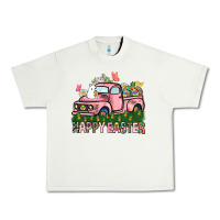 Pistachio Happy Easter Day truck Urban Heavy Tee - HowdyJamesFarm