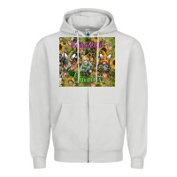 Dove Grey easter gnome celebration Zipper Hoodie - CowhideDigitalArt